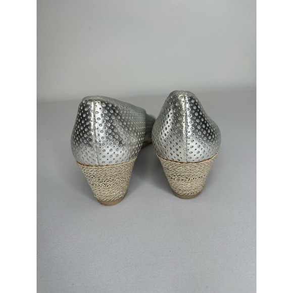 Sesto Meucci metallic espadrille wedge - Size 7 - Picture 3 of 4